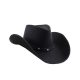Cowboy kalap - Fekete szegecselt - felnőtt