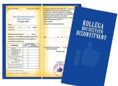 Bizonyítvány - Kolléga Búcsúztató