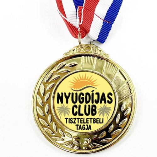 Vicces Érem - Nyugdíjas Club - Ajándék Nyugdíjasnak - Nyugdíjas Búcsúztató Ajándék