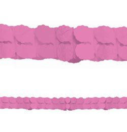 Papír Füzér - Rózsaszín - Girland 3,65 m