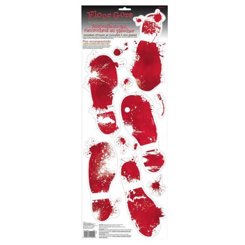 Véres Csontváz Lábnyomok Halloweenre - Matrica