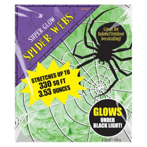 Világító Zöld Pókháló - 100 Gramm
