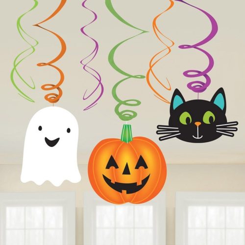 Halloween Dekoráció - Szellem, Tök, Cica Spirális