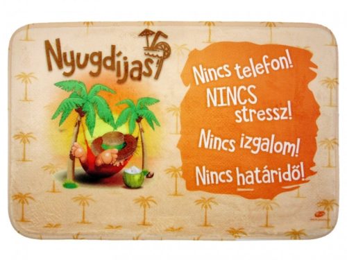 Lábtörlő - fürdőszobaszőnyeg Nyugdíjas Nincs telefon! 60x40cm