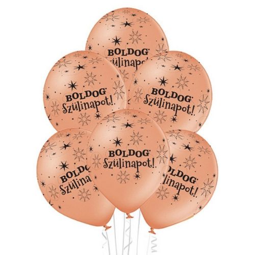 Gumi lufi - csomag - Boldog Szülinapot - Rosegold - 6db/csomag