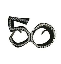 Parti szemüveg - Fekete 50-es Számos Szülinapi