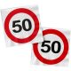 50-es Sebességkorlátozó Szülinapi Parti Szalvéta - 33 cm, 20 db-os