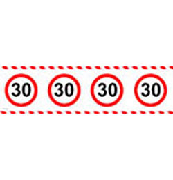 Számos Sebességkorlátozó Szülinapi Parti Szalag 30.- 15 m