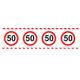 Számos Sebességkorlátozó Szülinapi Parti Szalag 50.- 15 m