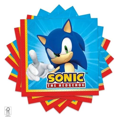 Szalvéta - Sonic Sega - Sündisznó Papír - 20 db