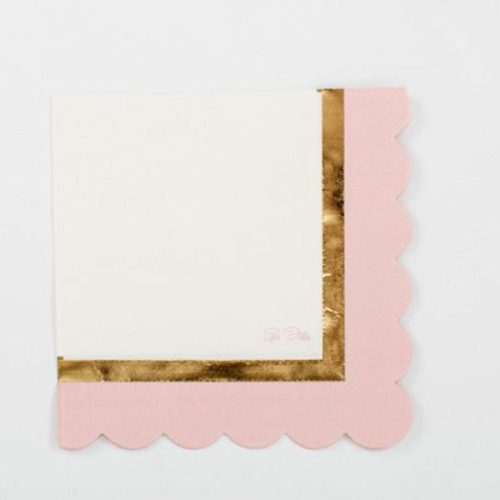 Szalvéta - Elegáns Rózsaszín - 33 cm x 33 cm, 16 db-os
