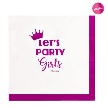  Parti Szalvéta Lánybúcsúra - Let's Party Girls Mintával - Pink