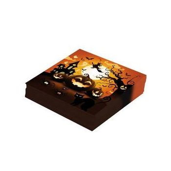 Halloween Tök Mintás Papír Parti Szalvéta - 12 db