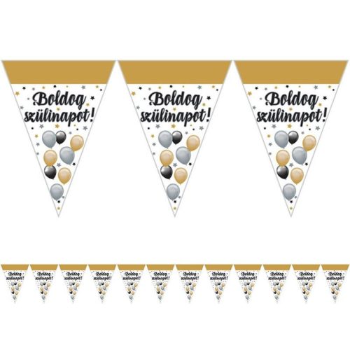 Elegáns Szülinapi Zászlófüzér - Boldog Szülinapot! - 5,5 m