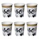 Elegáns Parti Pohár - 50-es Számos Szülinapi Léggömbös - 250 ml, 6 db