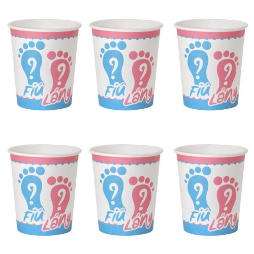 Parti Pohár - Fiú vagy Lány Babaváró, 6 db-os