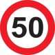 Sebességkorlátozó Szülinapi Tábla - 50-es 40 Cm