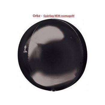 Fólia Lufi - Gömb (orbz) - Fekete - 40 cm