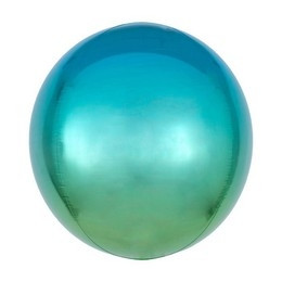Fólia Lufi - Gömb (orbz) - Kék Zöld - 40 cm
