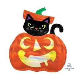 Fólia Lufi - Halloween - Fekete Cica és Tök