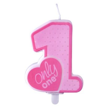 Számos Gyertya - Első Szülinapra - rózsaszín
