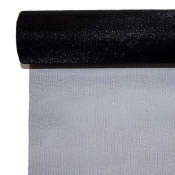 Organza Tekercs - Fekete -23,5 cm - 10m