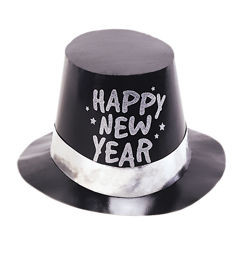 Kalap Szilveszterre - Happy New Year - Fekete