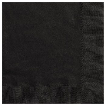 Egyszínű Szalvéta - Fekete - 33 cm x 33 cm, 20 db-os