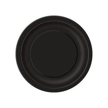 Papír Tányér - Egyszínű Fekete - 23 cm