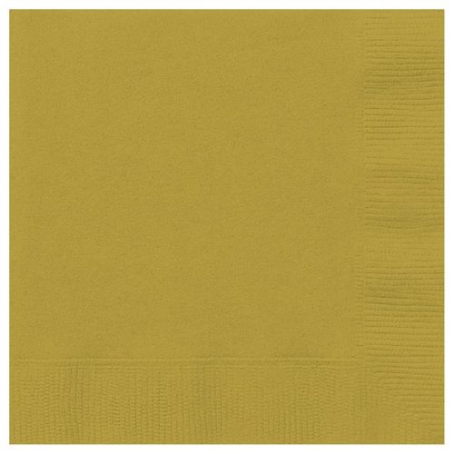 Egyszínű Szalvéta - Arany 33 cm x 33 cm, 20 db-os