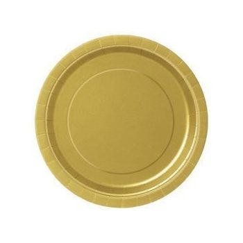 Papír Tányér - Egyszínű Arany 21,9 cm