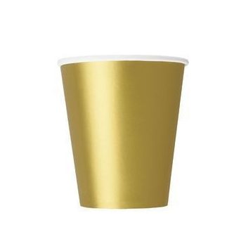 Papír Pohár - Arany - 8 db-os