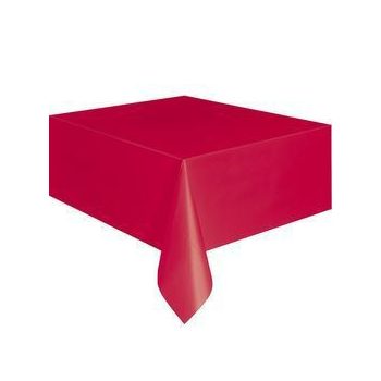 Asztalterítő - Piros Műanyag - 137 cm x 274 cm