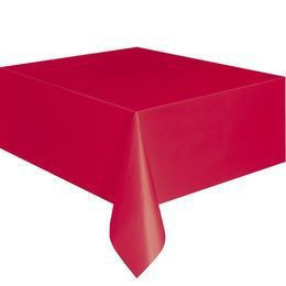 Asztalterítő - Piros Műanyag - 137 cm x 274 cm