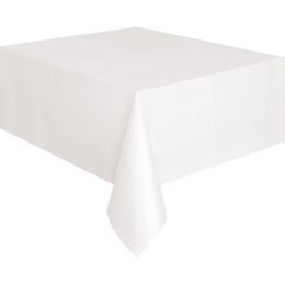 Asztalterítő - Fehér Műanyag - 137 cm x 274 cm