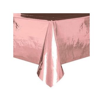 Asztalterítő - Rózsaarany Műanyag - 137 cm x 274 cm