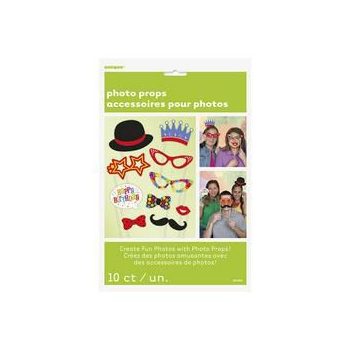 Születésnapi Vicces Kiegészítő Szett Fotózáshoz