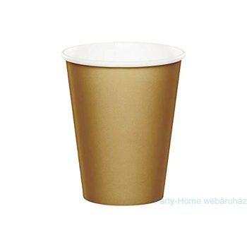 Papír Pohár - Arany - 8 db-os