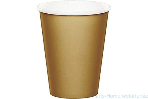 Papír Pohár - Arany - 8 db-os