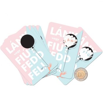   Babaváró Kaparós Felületű Kártya - Fiú Vagy Lány? Fedd Fel! - LÁNY - 12 Db-Os