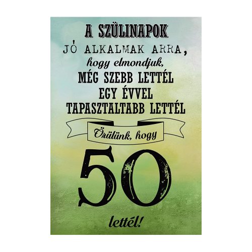 Születésnapi Üveg Címke - 50. Születésnapra Legjobb Évjárat 2 Db-Os