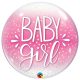 Buborék Lufi - Baby Girl Pöttyös Pink - 56 cm