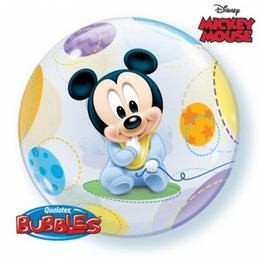 Baby Mickey Bubbles Léggömb Babaszületésre