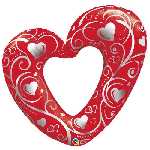 Fólia Lufi - Szerelmes - Hearts & Filigree , 107 cm