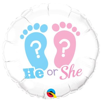 Fólia Lufi - Babaváró - He or She - 46cm