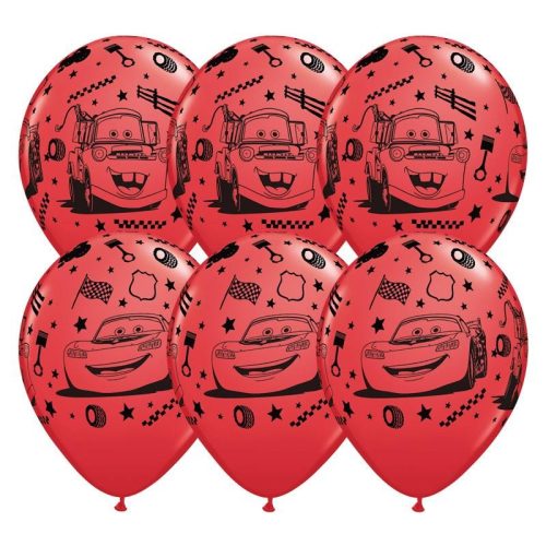 Gumi Lufi - Mintás - Lightning McQueen and Mater Red Lufi - 28 cm - 6db