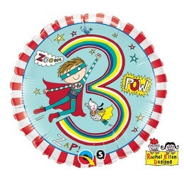 Fólia Lufi - Szülinapi Számos Rachel - 3 - fiús - 46 cm