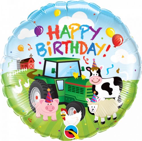 18 inch-es Farm Állatos - Birthday Barnyard Farmos Szülinapi Fólia Lufi