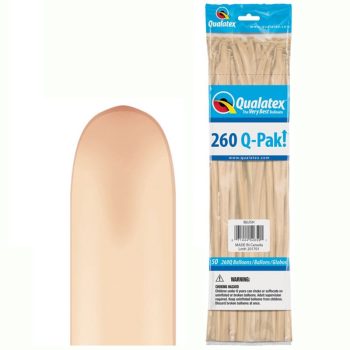 Modellező Lufi - Testszínű 260q - Normál, 50 db