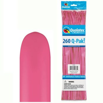 Modellező Lufi - Rózsaszín 260q - Normál, 50 db